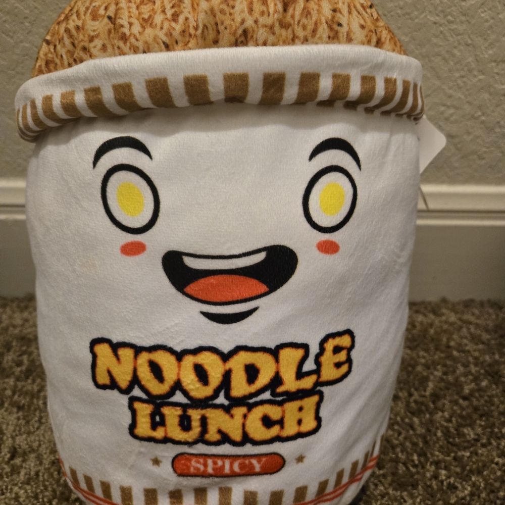 Noodle Lunch Spicy Stuffed Toy - White and Brown